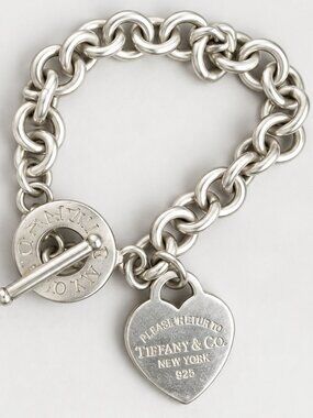 Tiffany & Co. Return to Tiffany Heart Tag Toggle Bracelet Sterling Silver 925